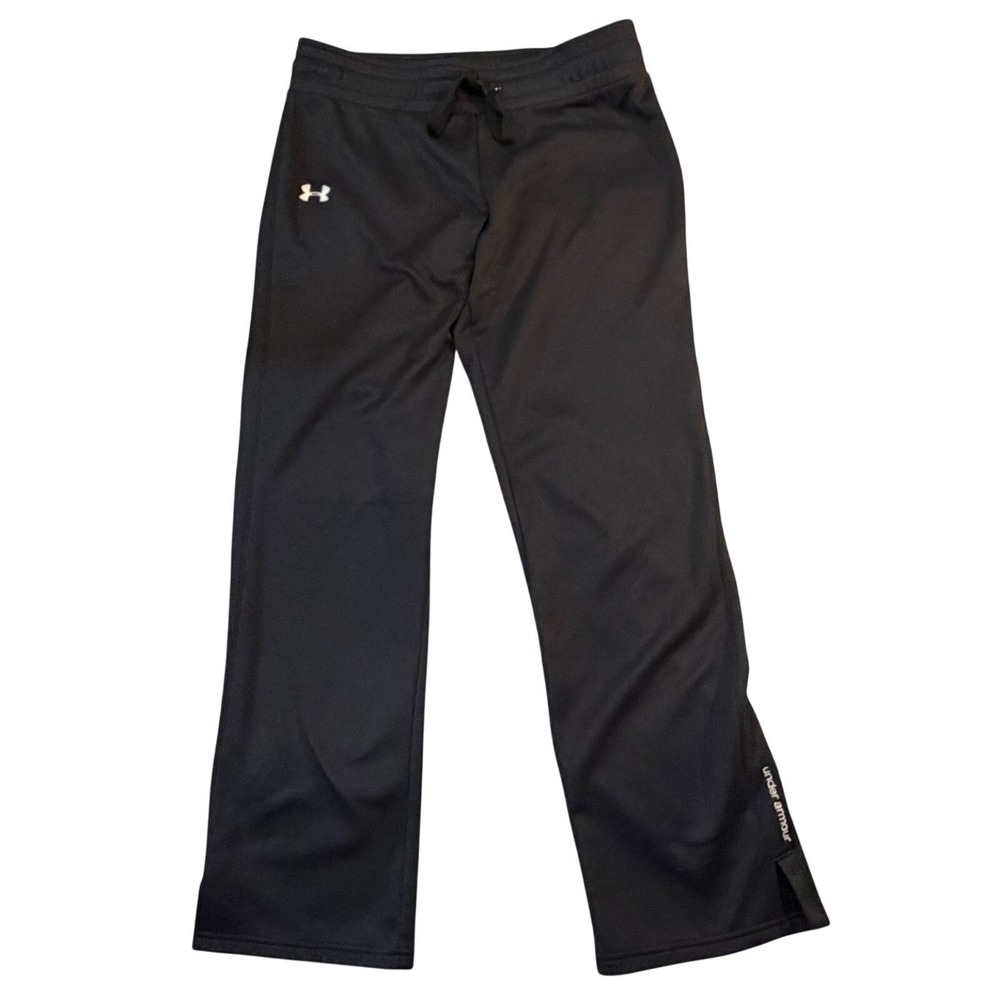 Under Armour Women Athletic Pants Small Black Semi-Fitted Flare Leg Yoga